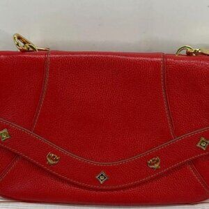MCM red leather handbag